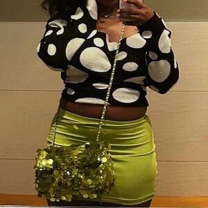 Lime Green Mini Skirt